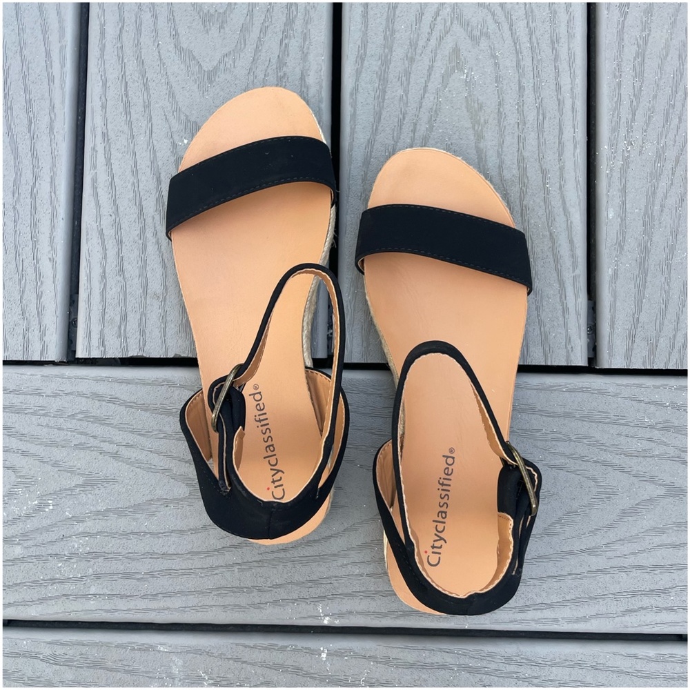 Boho Vegan Suede Buckle Ankle Strap Espadrille Sandal - Picture 15 of 16